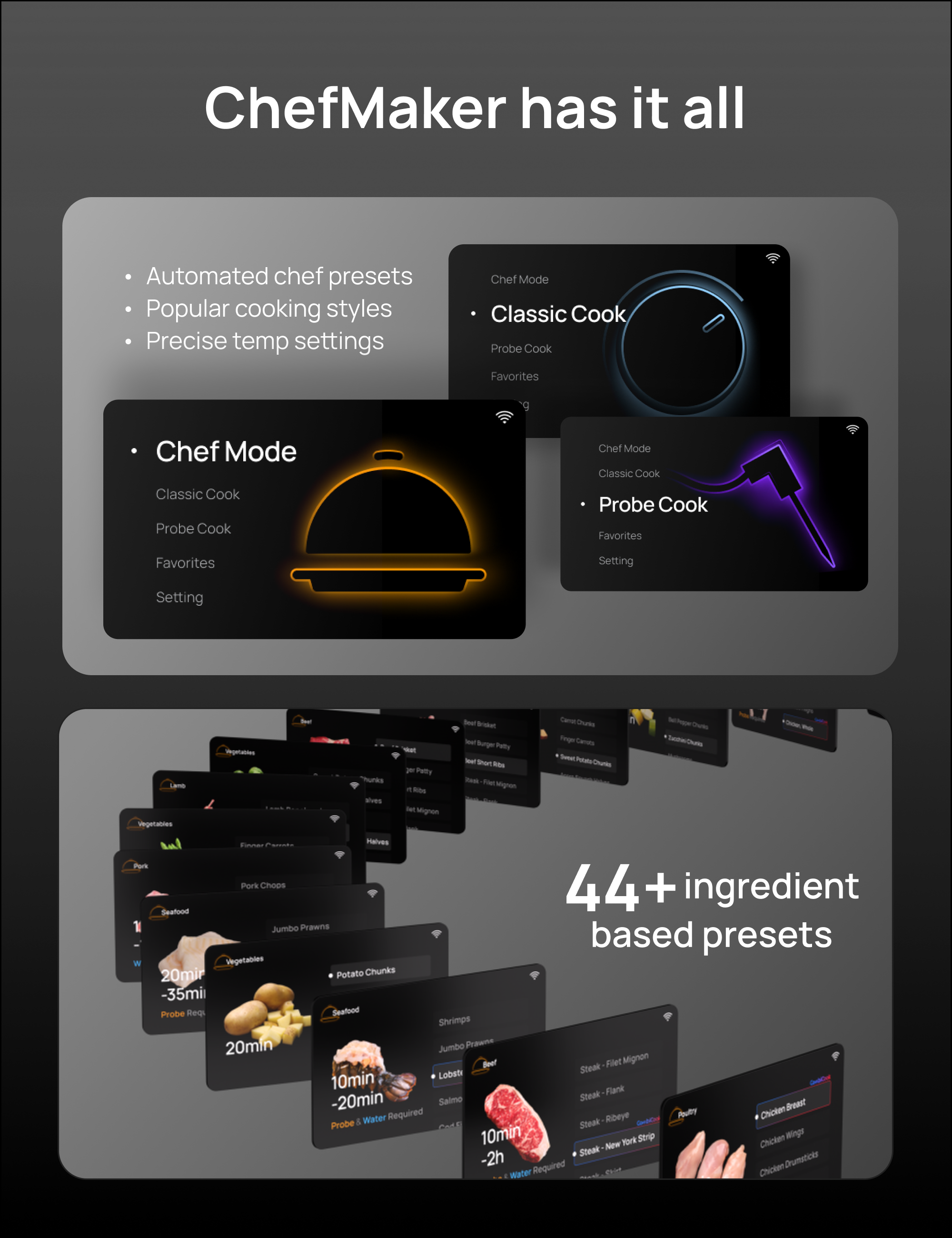 Dreo DR-KCM001S Silver ChefMaker Combi Fryer 6 Quart Capacity Smart Design