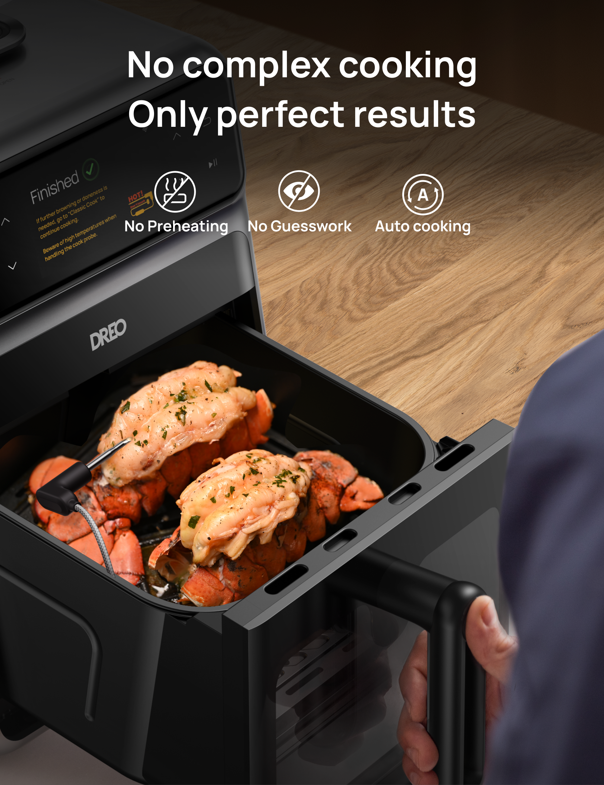Dreo ChefMaker Combi Fryer, Cook like a pro with just the press of